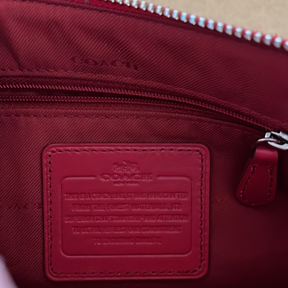 Coach Smith Crosby Red Silvertone Hardware Double Zip Leather Crossbody - Picture 7 of 16